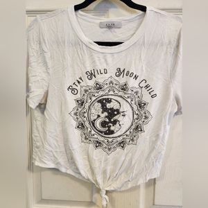 Gaze "Stay Wild Moon Child" front tie knot tshirt